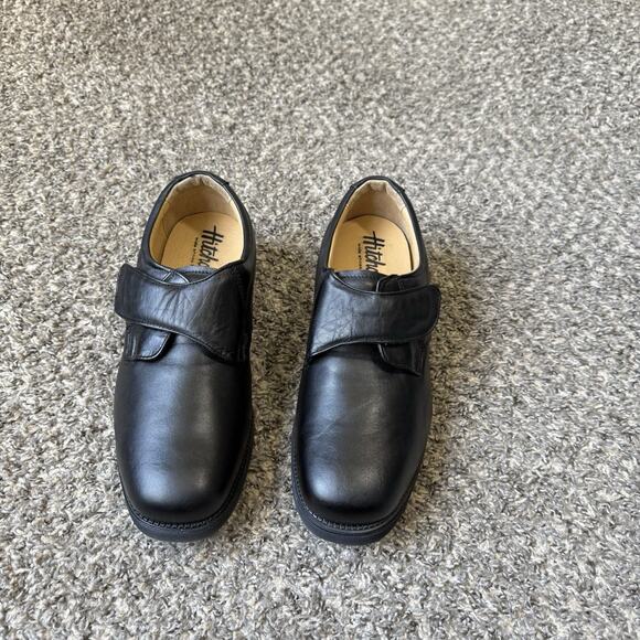 Hitchcock Men Black Moc Monk Strap Comfort Walking Shoes Loafers 9.5 6E Leather - Picture 2 of 13